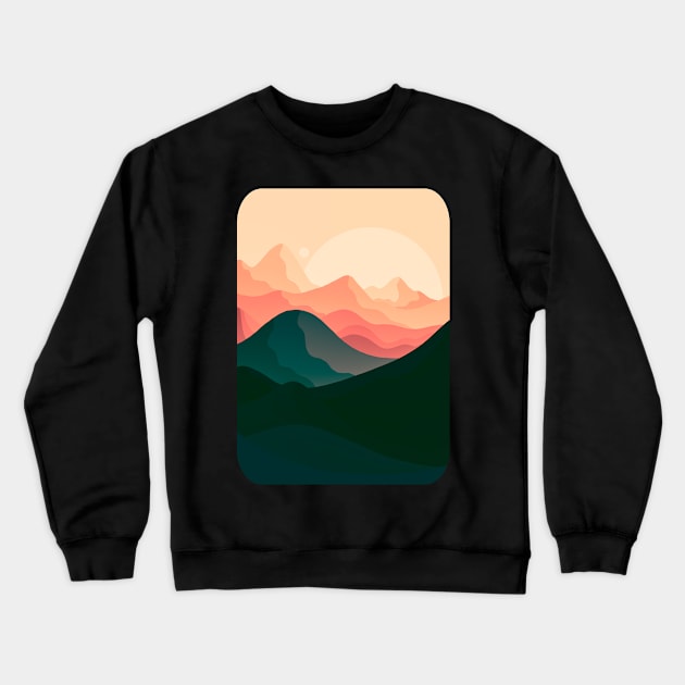 Sand dune mountains Crewneck Sweatshirt by Swadeillustrations